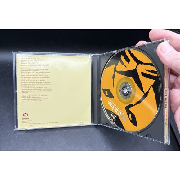 Disney Lion King Original Broadway Cast Recording CD Elton John Time Rice Nice D - Picture 3 of 3